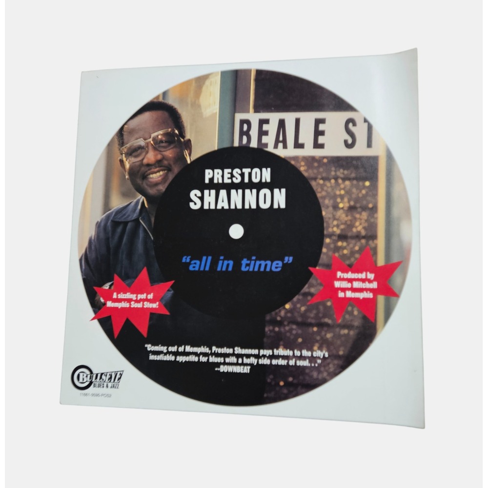 Preston Shannon All In Time 1999 Album Promo Flat Poster Bullseye Blues & Jazz